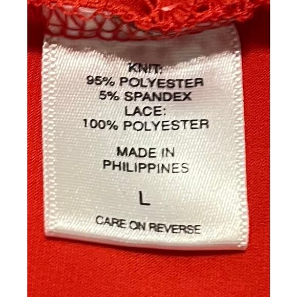 NEW YORK & CO. STRETCH SLEEVELESS BLOUSE, WOMENS, L, ORANGE, PULL-ON, ROUND NECK - Picture 8 of 9